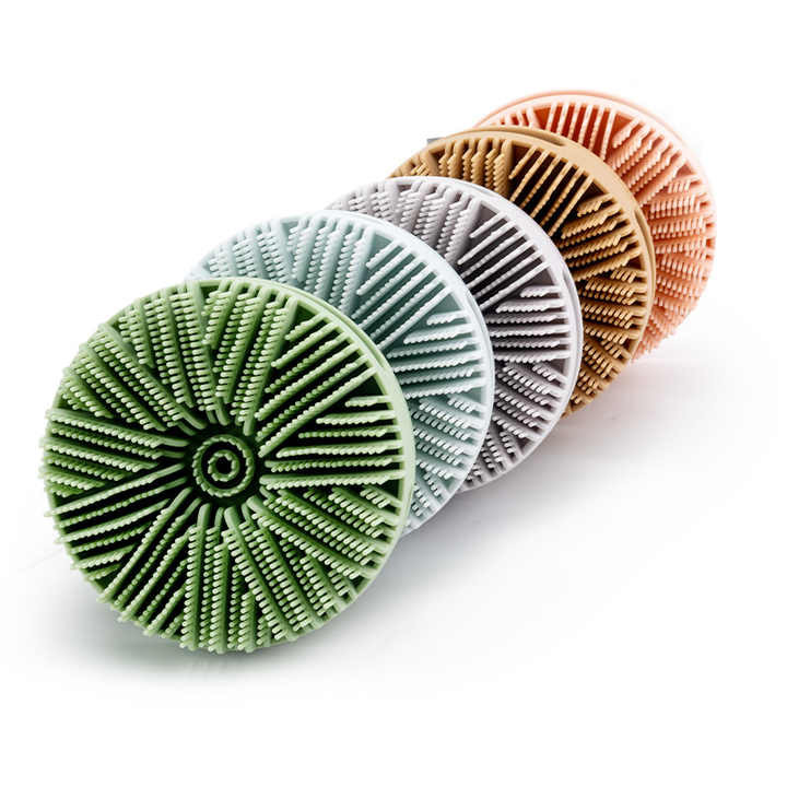 Round silicone washcloth, 2-sided model