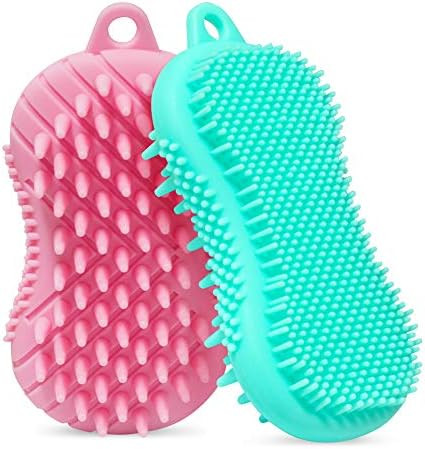 Oval model double-sided silicone animal washing cloth