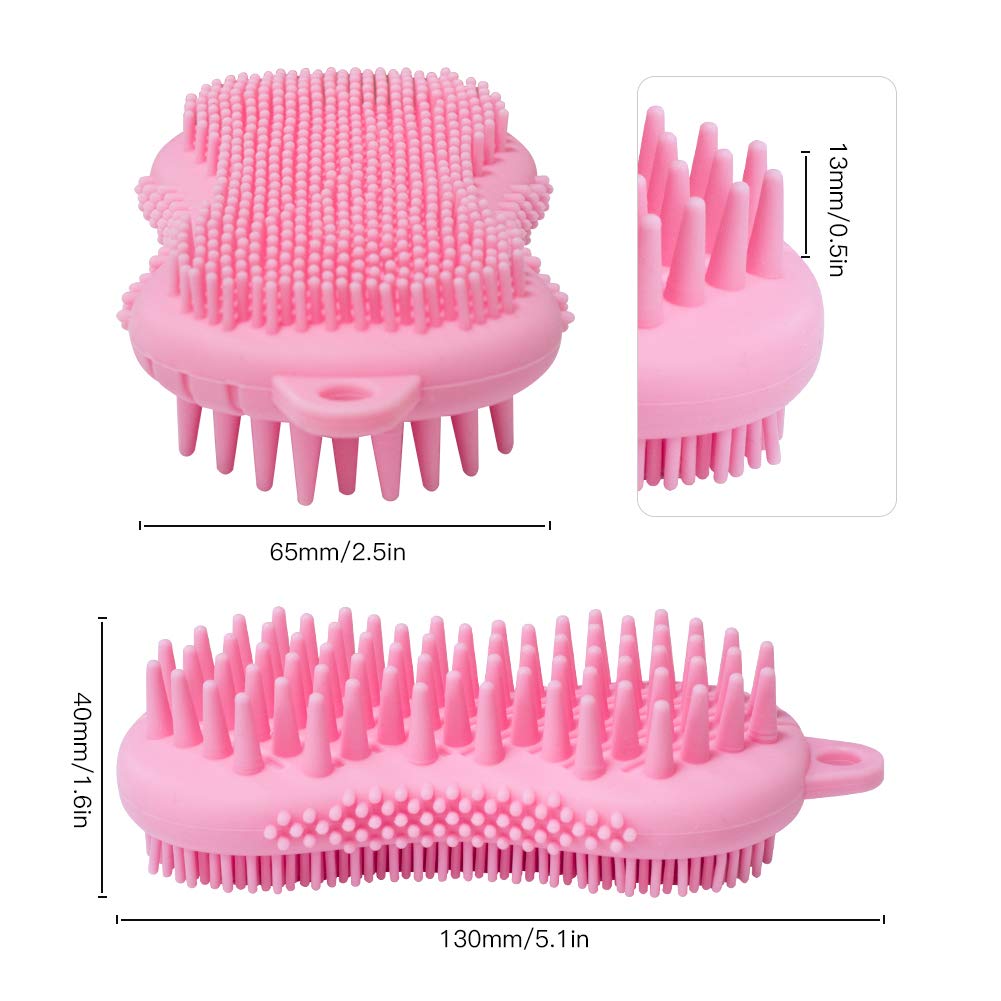 لیف سیلیکونی 2طرفه شستشوی حیوانات مدل بیضی