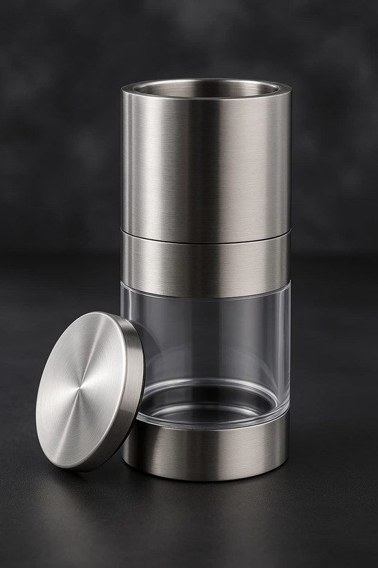 قهوه ساب چرخشی استیل مدل استوانه