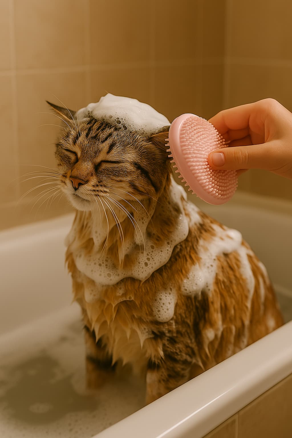 لیف سیلیکونی 2طرفه شستشوی حیوانات مدل بیضی