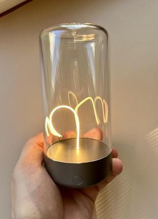 Magnetic spring-loaded night light, touch model