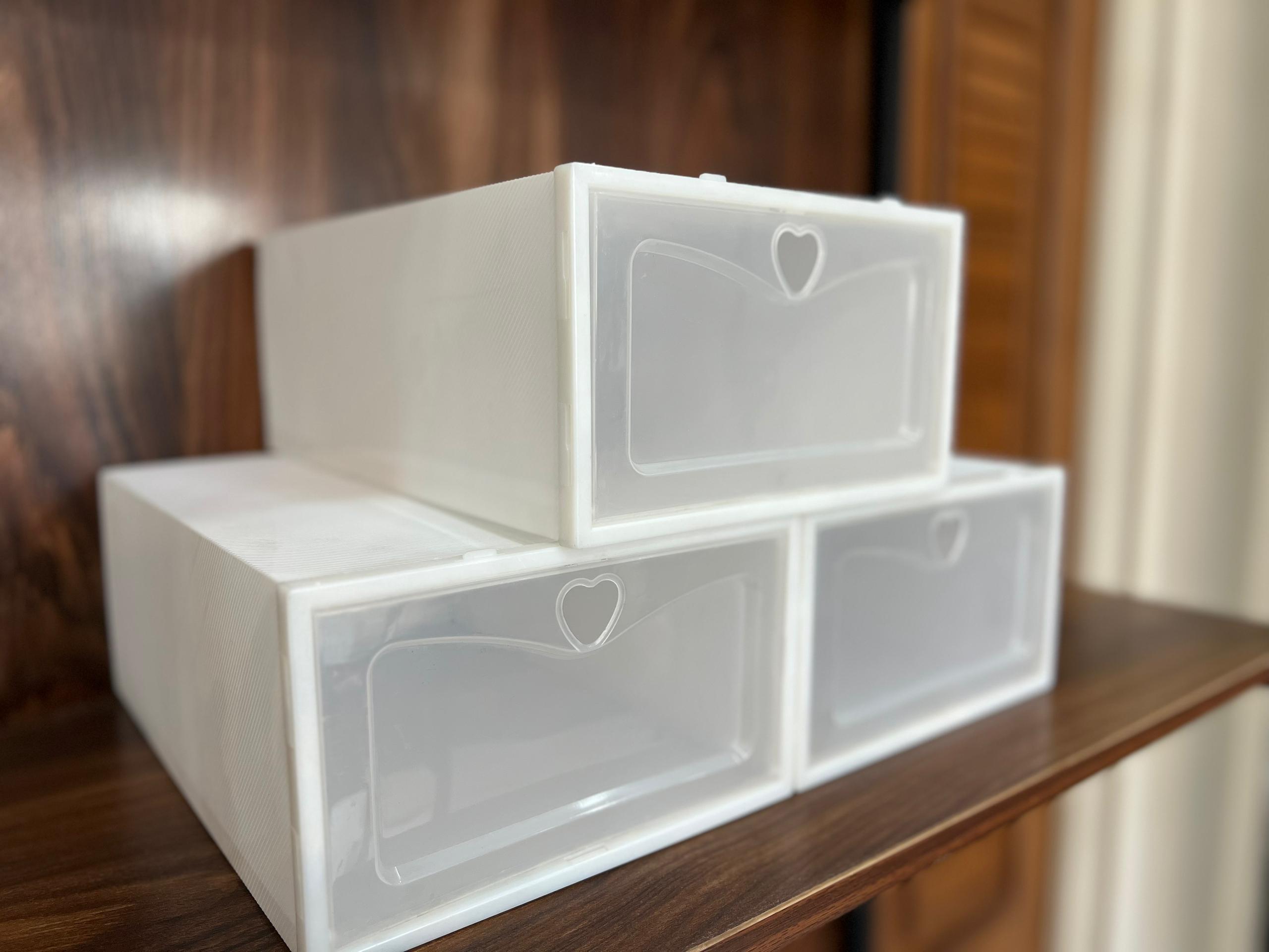 Apartment shoe rack, plastic model, transparent door