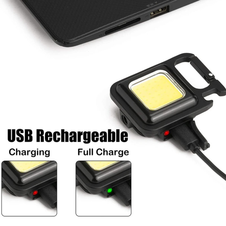 Rechargeable LED camping light with magnetic base