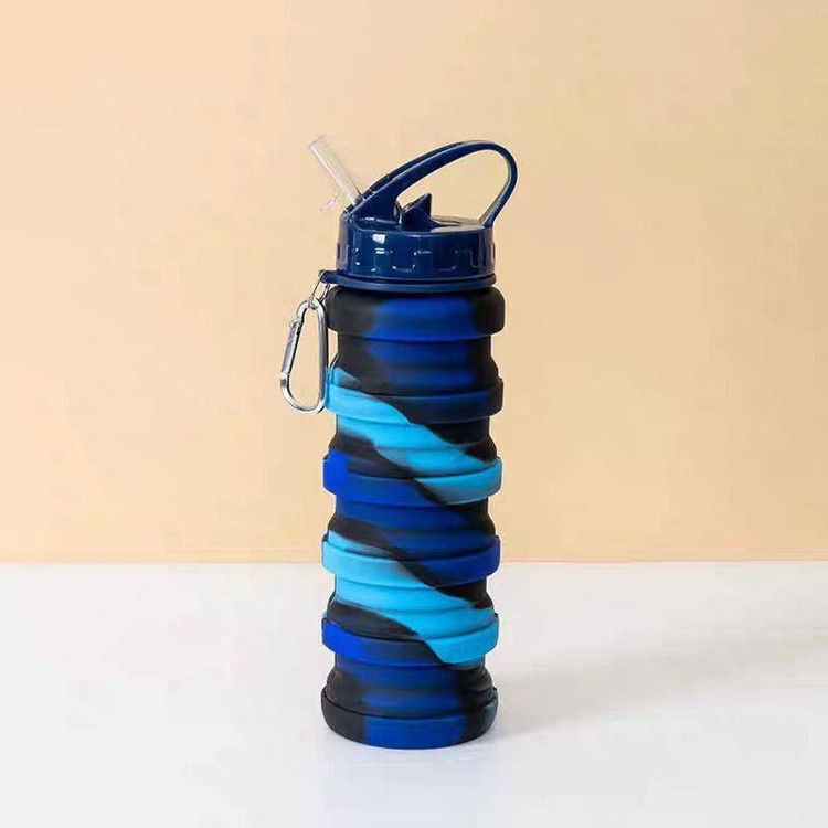 Collapsible silicone thermos 500 ml