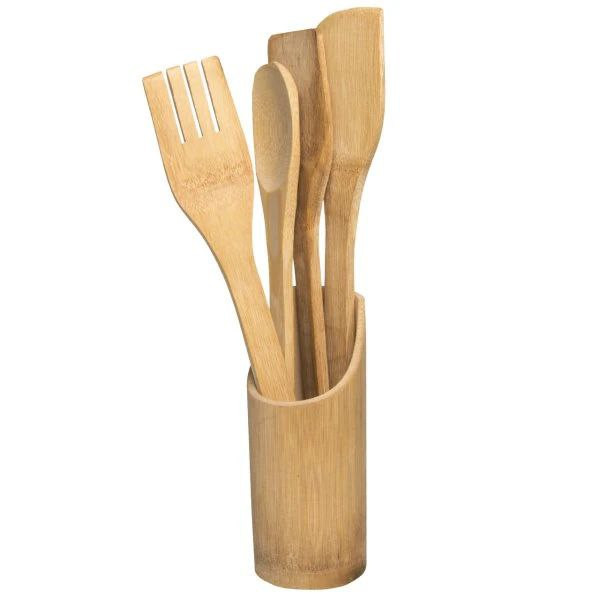 سرویس گفکیر ملاقه بامبو 4 تکه مدل home lux
