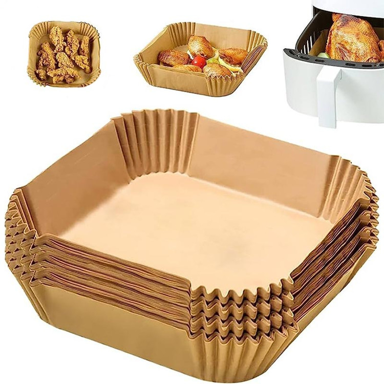 Heat-resistant square air fryer paper (pack of 50)
